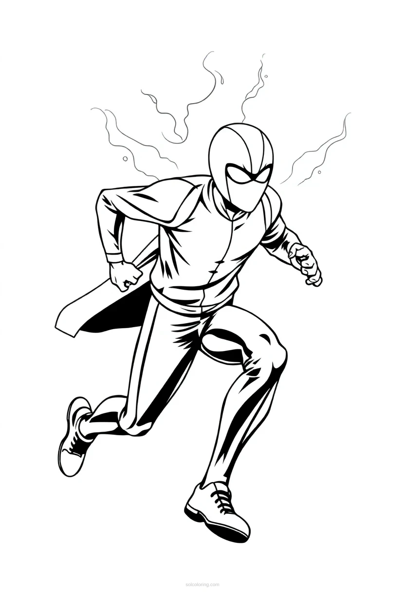 Lightning Speed Runner coloring page for kids