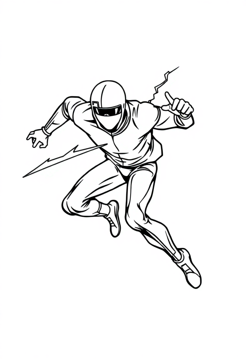 Lightning Speed Runner coloring page, free printable