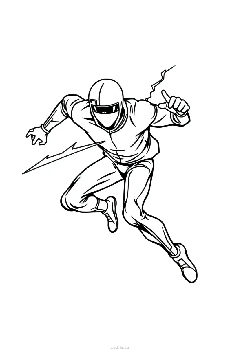 Lightning Speed Runner coloring page for kids