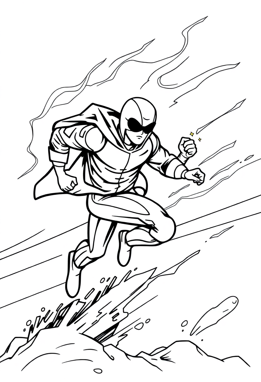 Lightning Speed Runner coloring page, free printable