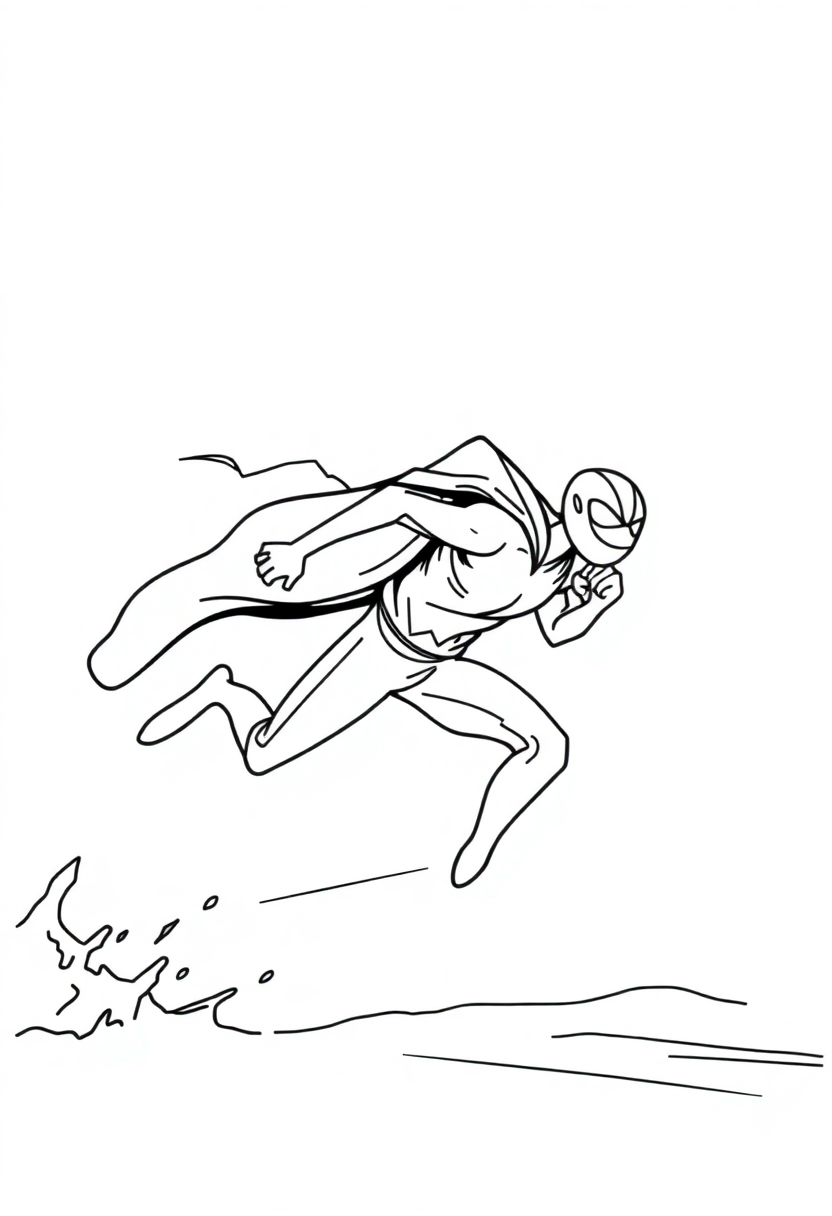 Lightning Speed Runner coloring page, free printable