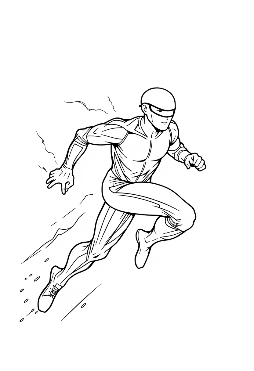 Lightning Speed Runner coloring pages