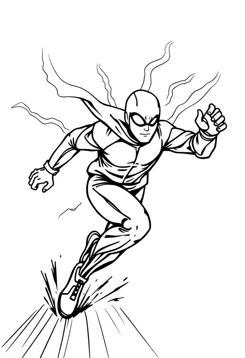 Lightning Speed Runner coloring page, free printable