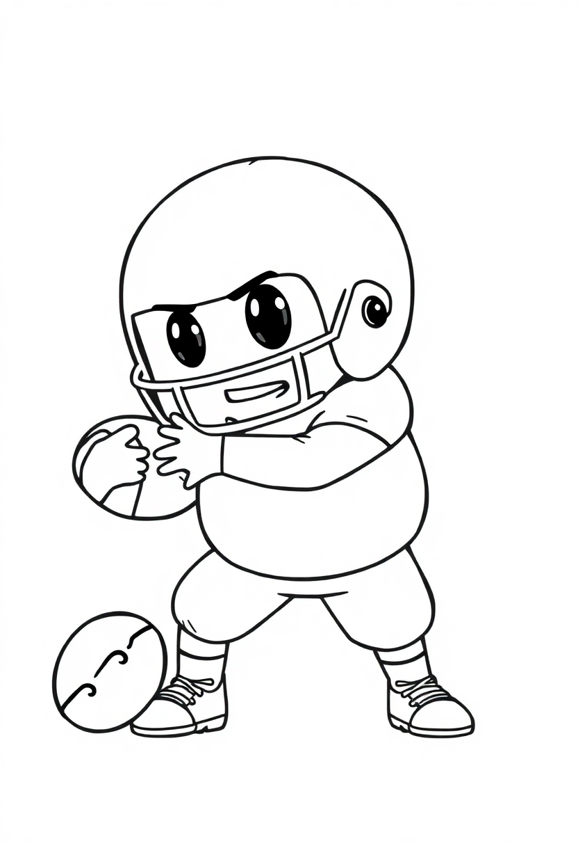Linebacker Tackling coloring page, free printable