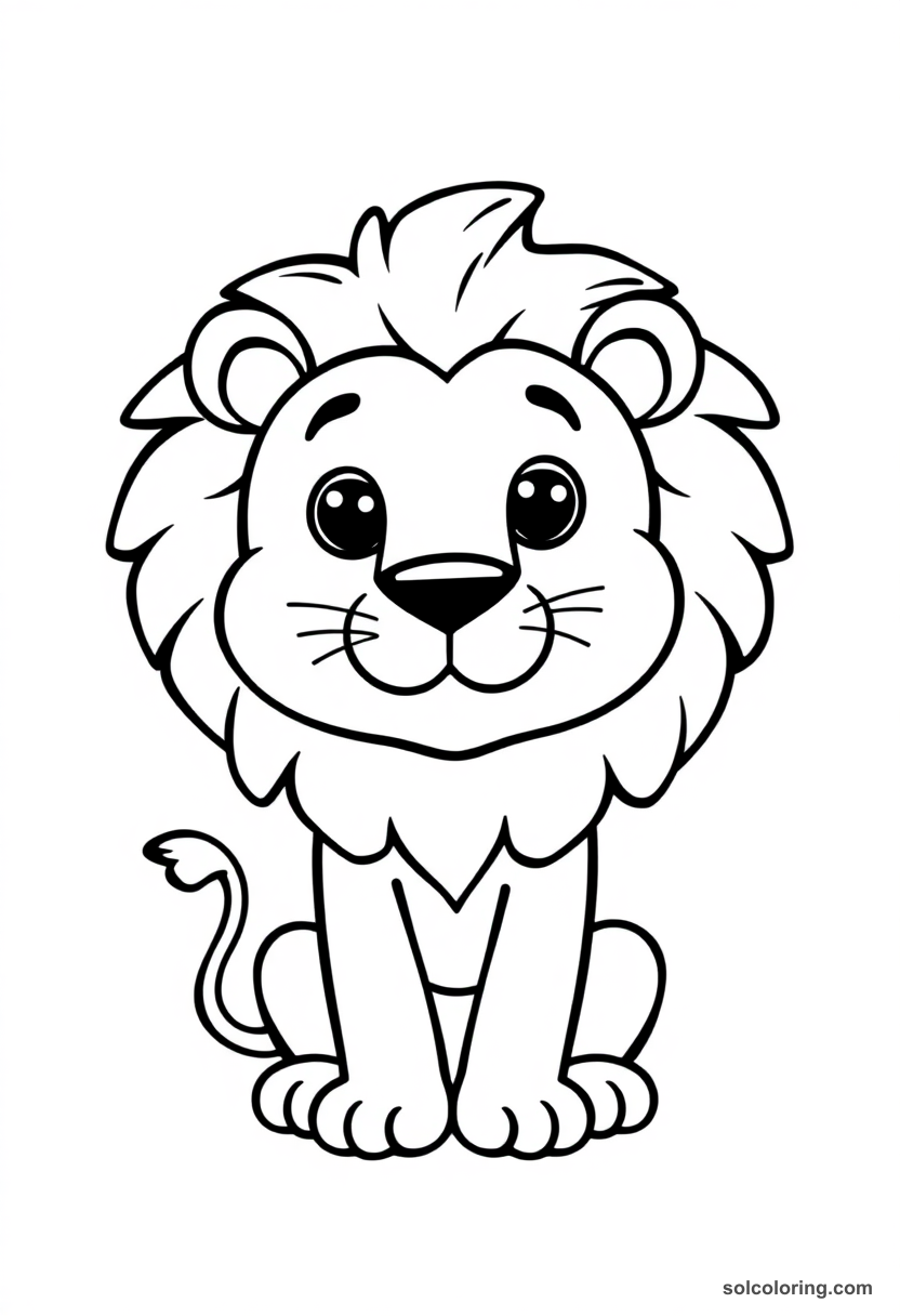 Cute Cartoon Lion