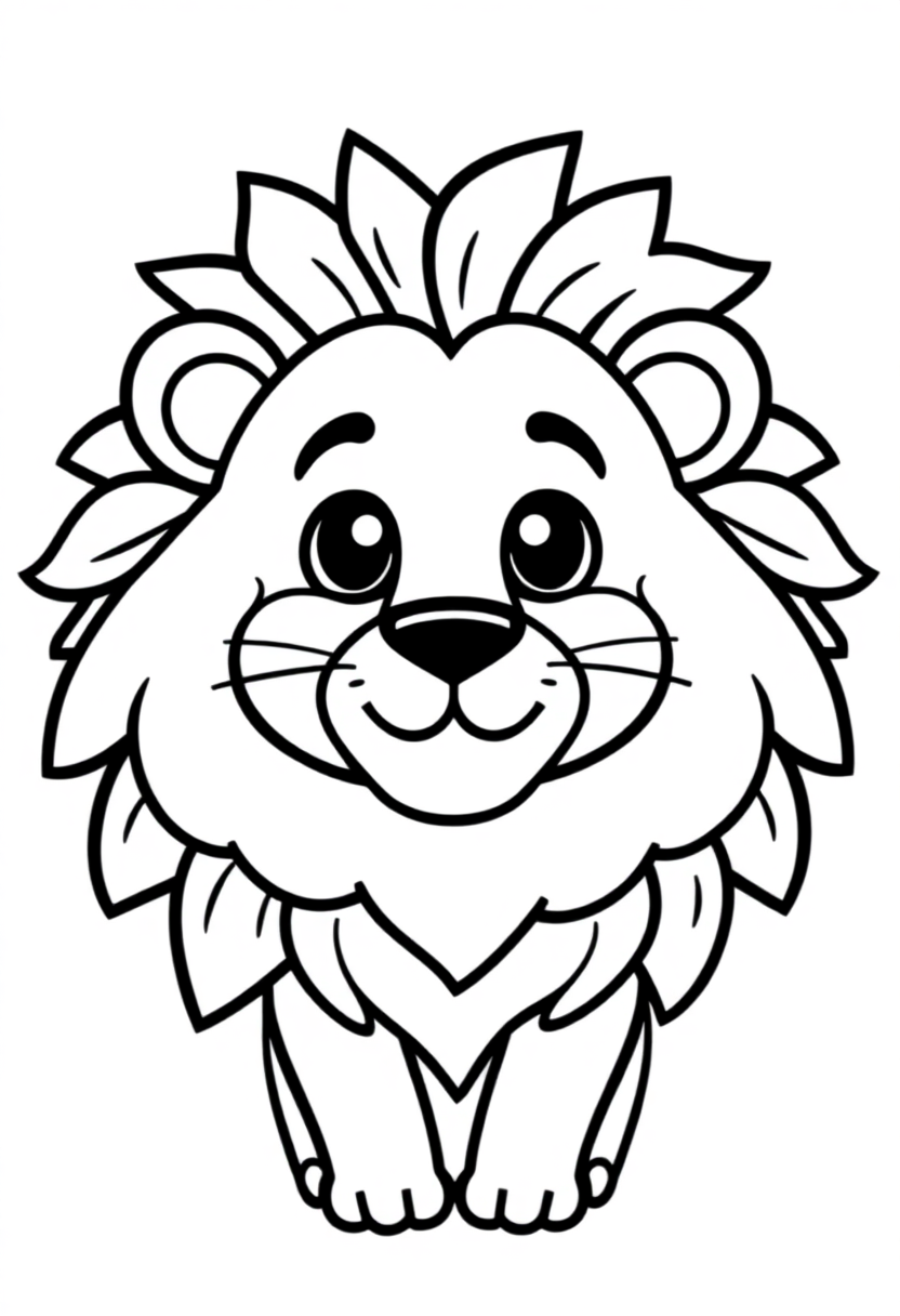 Lion Mane Portrait coloring page, free printable