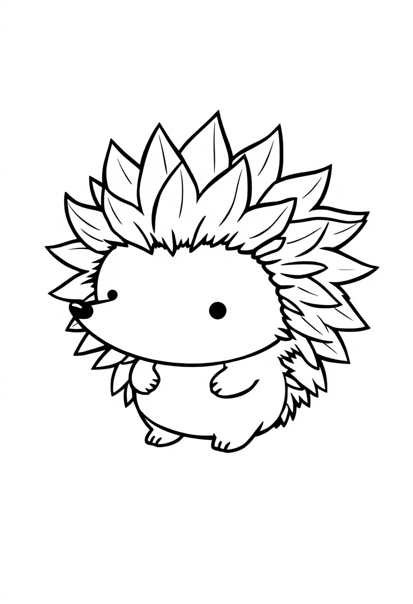 Little Hedgehog coloring page, free printable