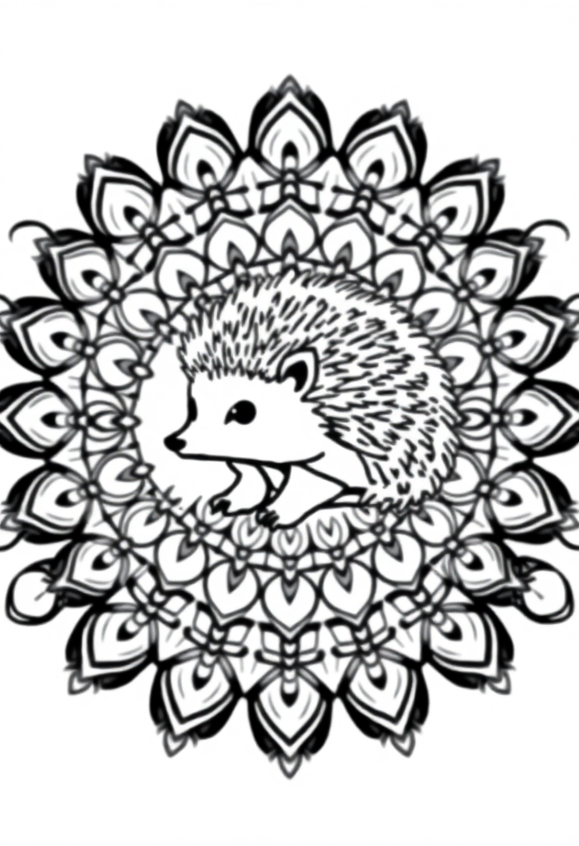 Little Hedgehog coloring page, free printable