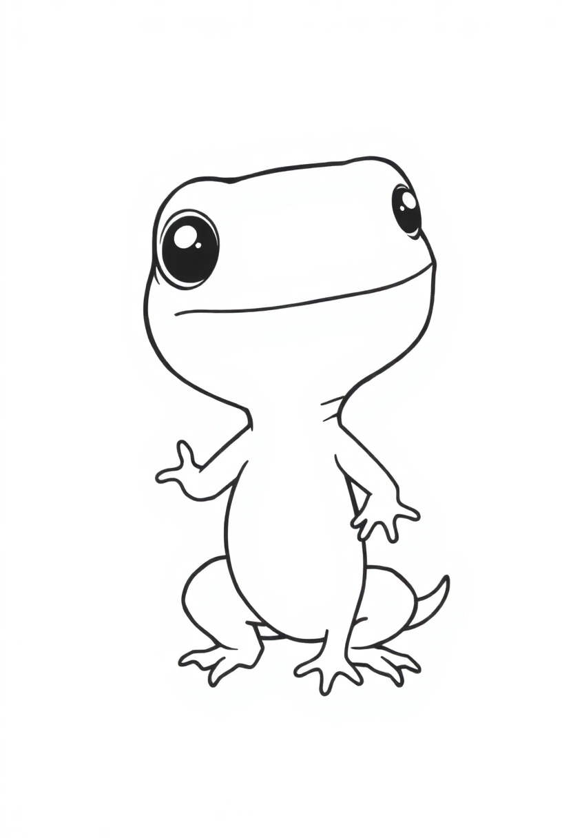 Lizard coloring page, free printable