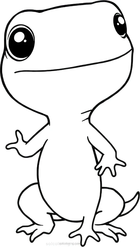 Lizard coloring page for kids