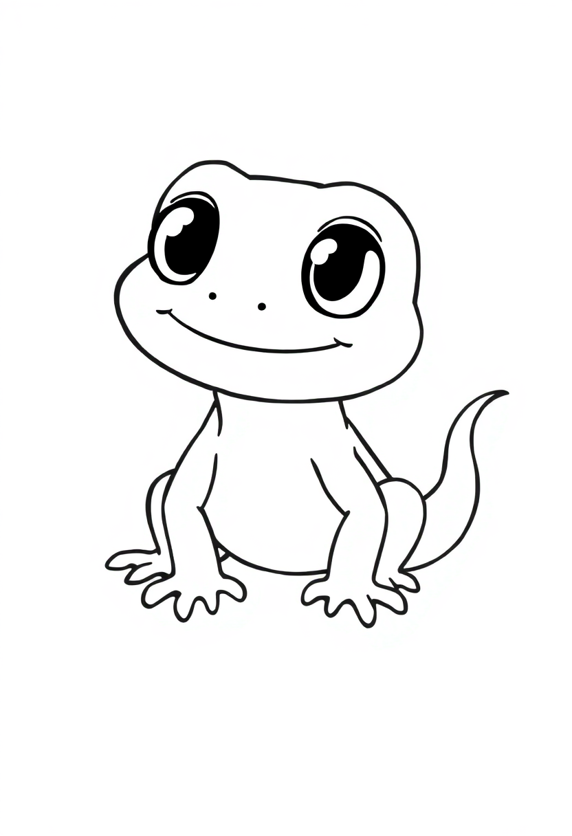 Lizard coloring page, free printable