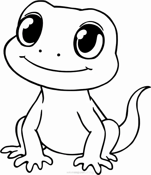 Lizard coloring page for kids
