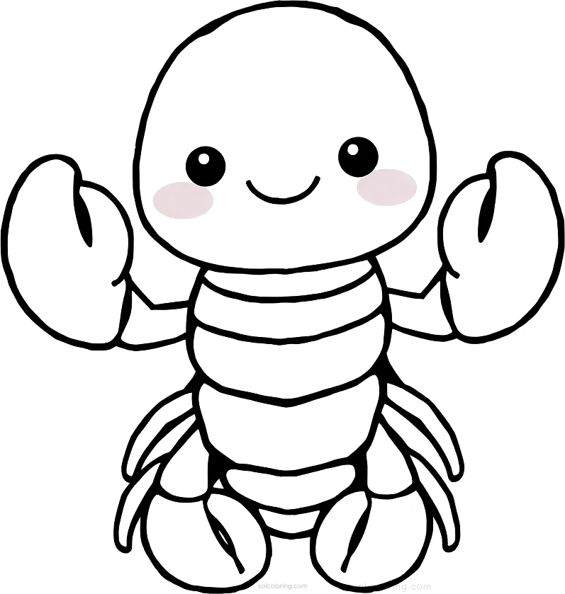 Lobster coloring page for kids