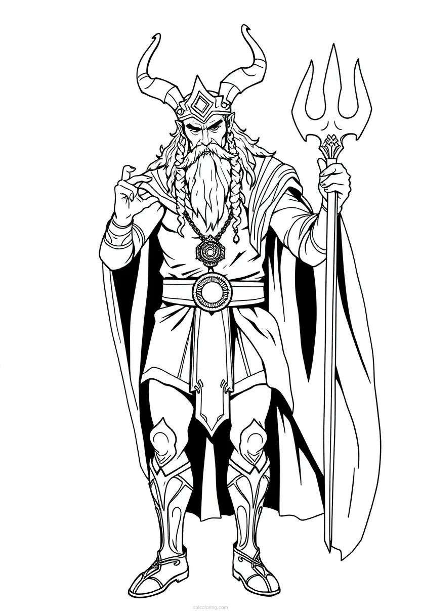 Loki Trickster God coloring pages