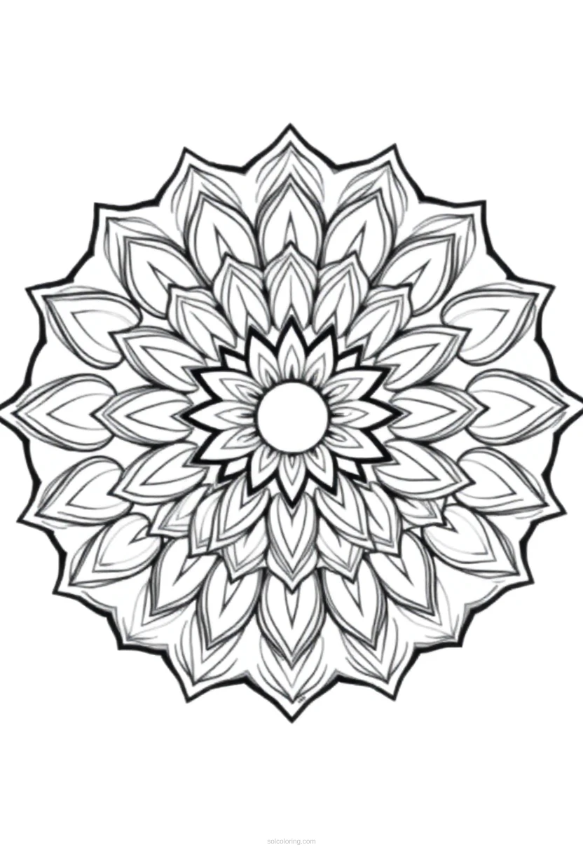 Lotus Cute Cartoon coloring page for kids