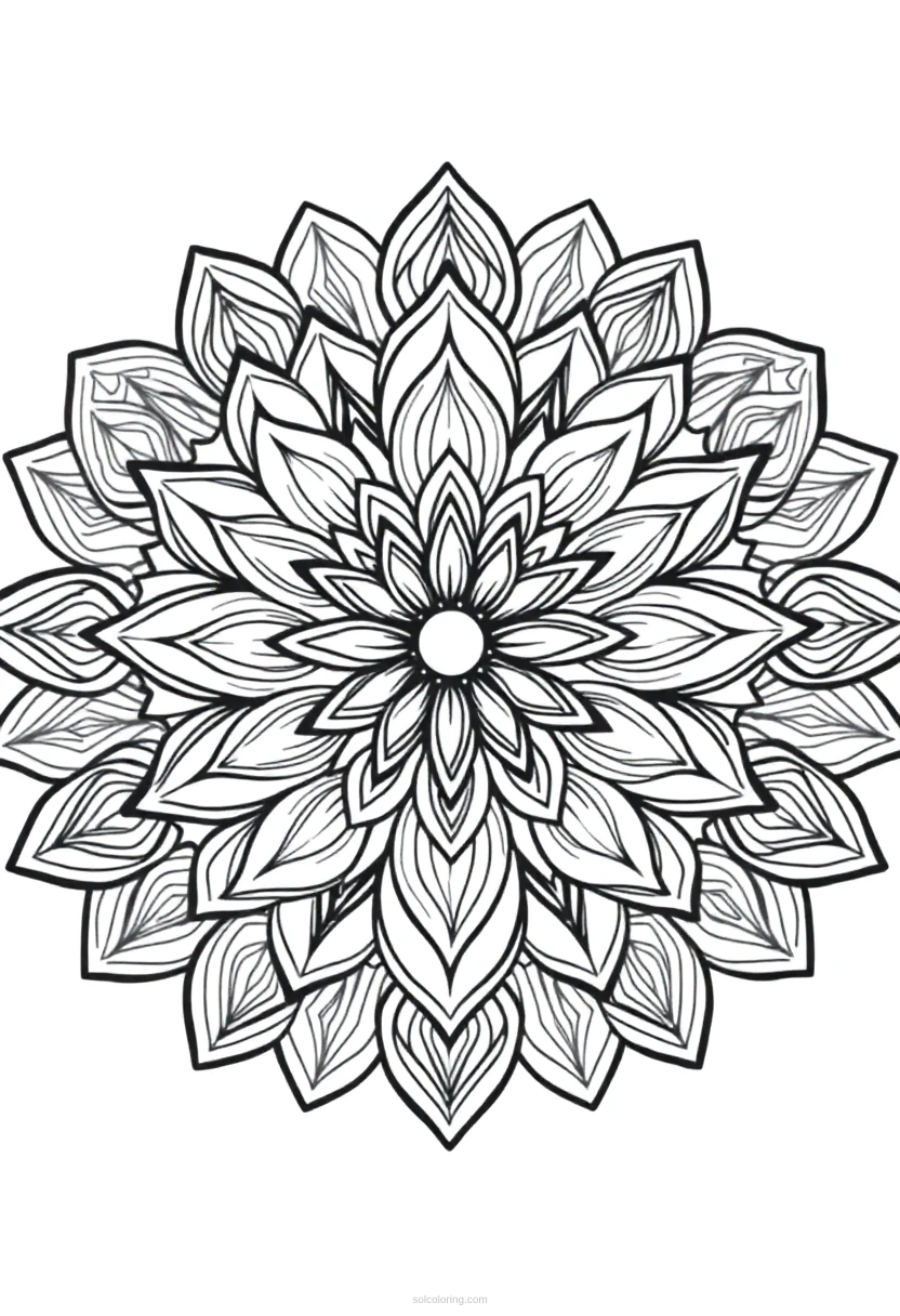 Lotus Flower Mandala coloring pages