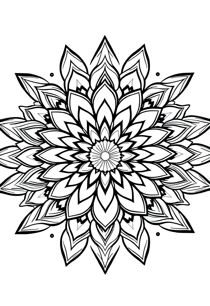 Lotus Flower Sacred Mandala coloring pages