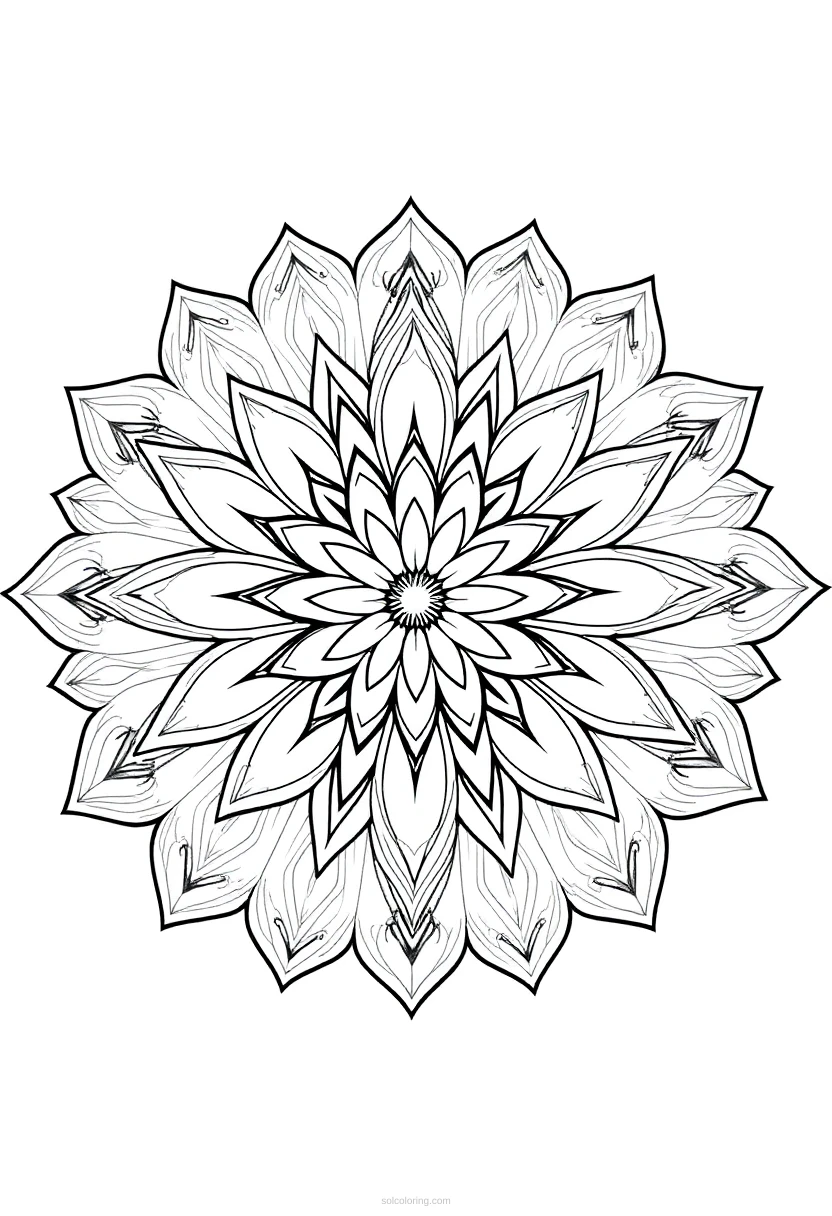 Lotus coloring page for kids