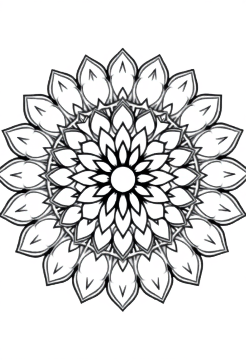 Lotus coloring page, free printable