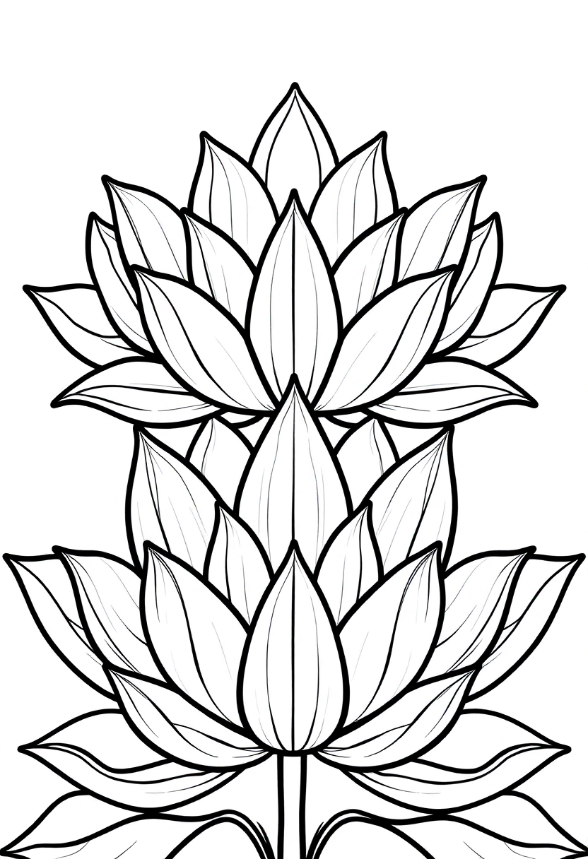 Lotus Petal Patterns coloring page, free printable