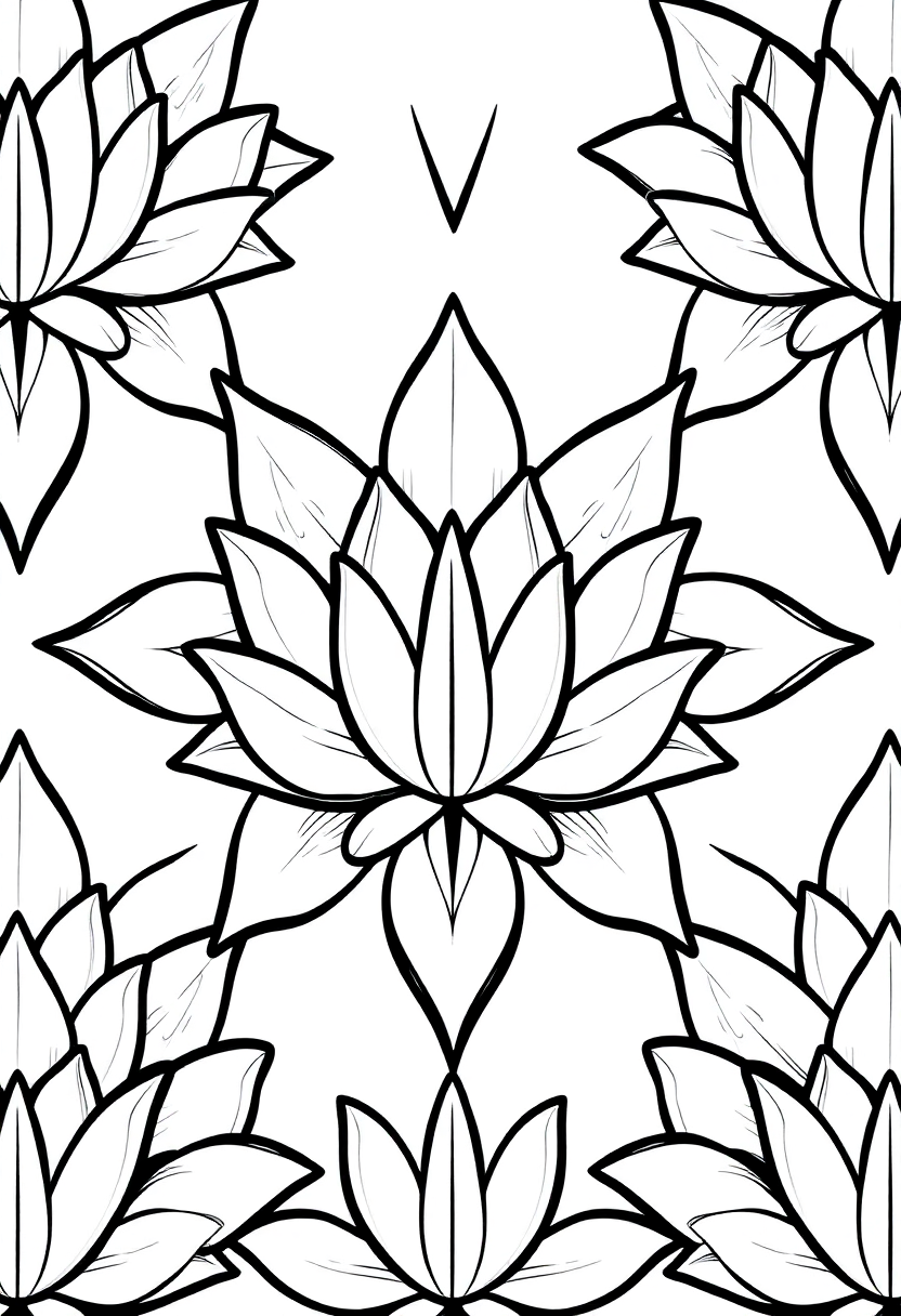 Lotus Petal Patterns coloring page, free printable