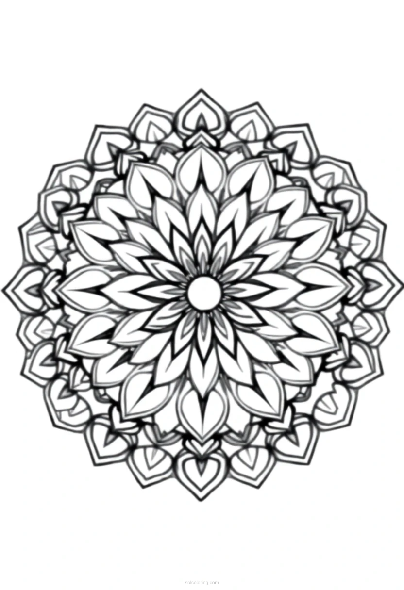 Lotus Simple coloring page for kids