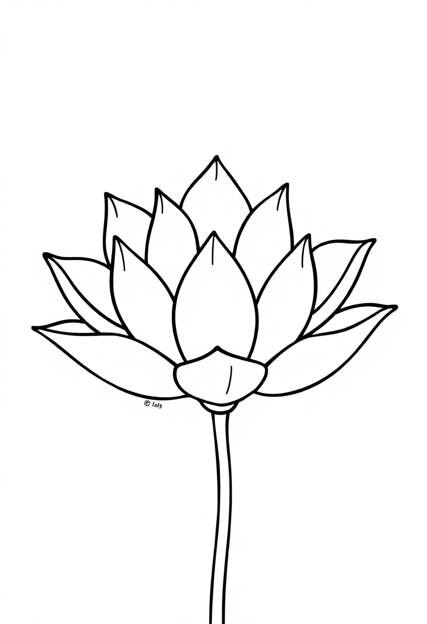 Lotus coloring pages