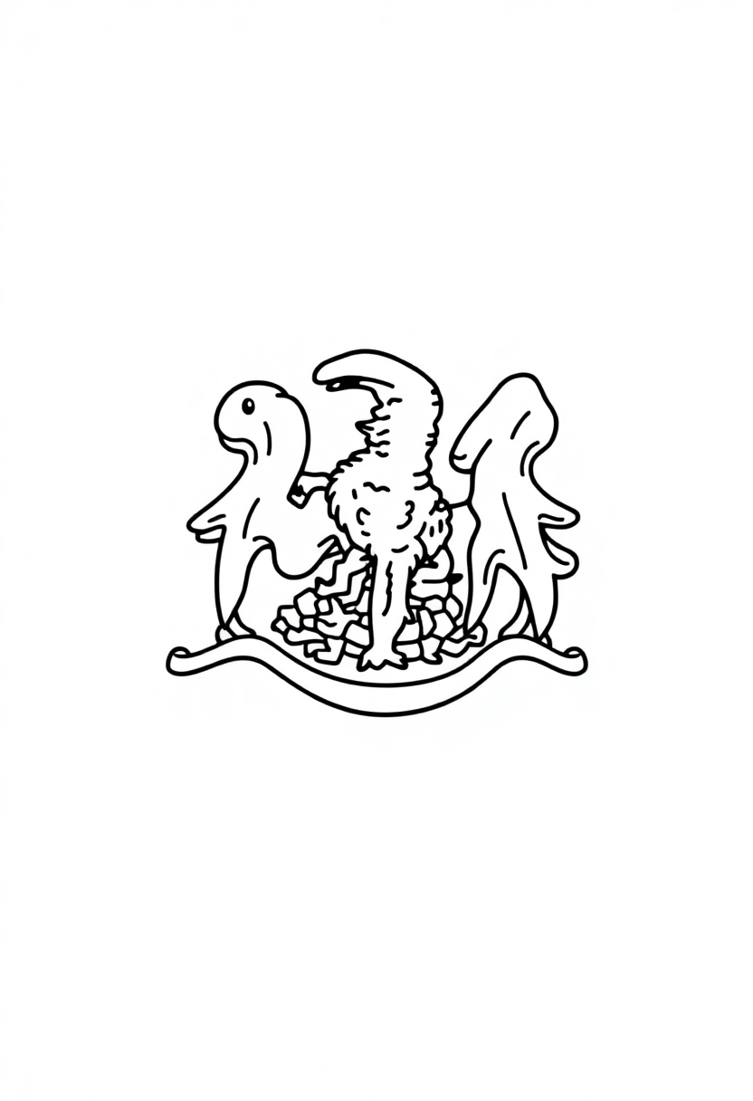 Louisiana State Flag coloring page, free printable