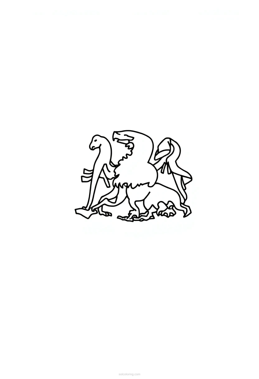 Louisiana State Flag coloring page for kids