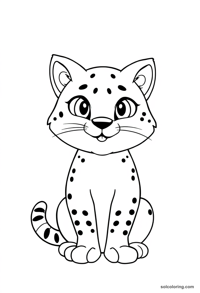 Cute Cartoon Lynx