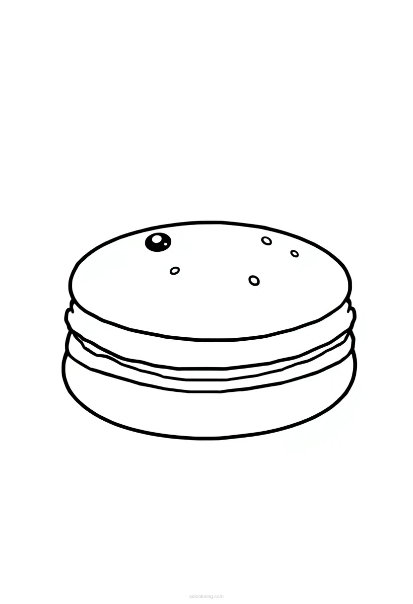 Macarons coloring page for kids