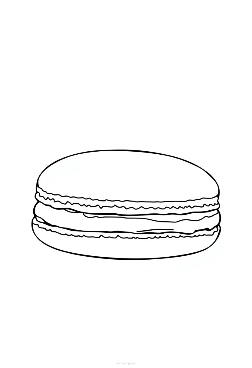 Macarons coloring page for kids