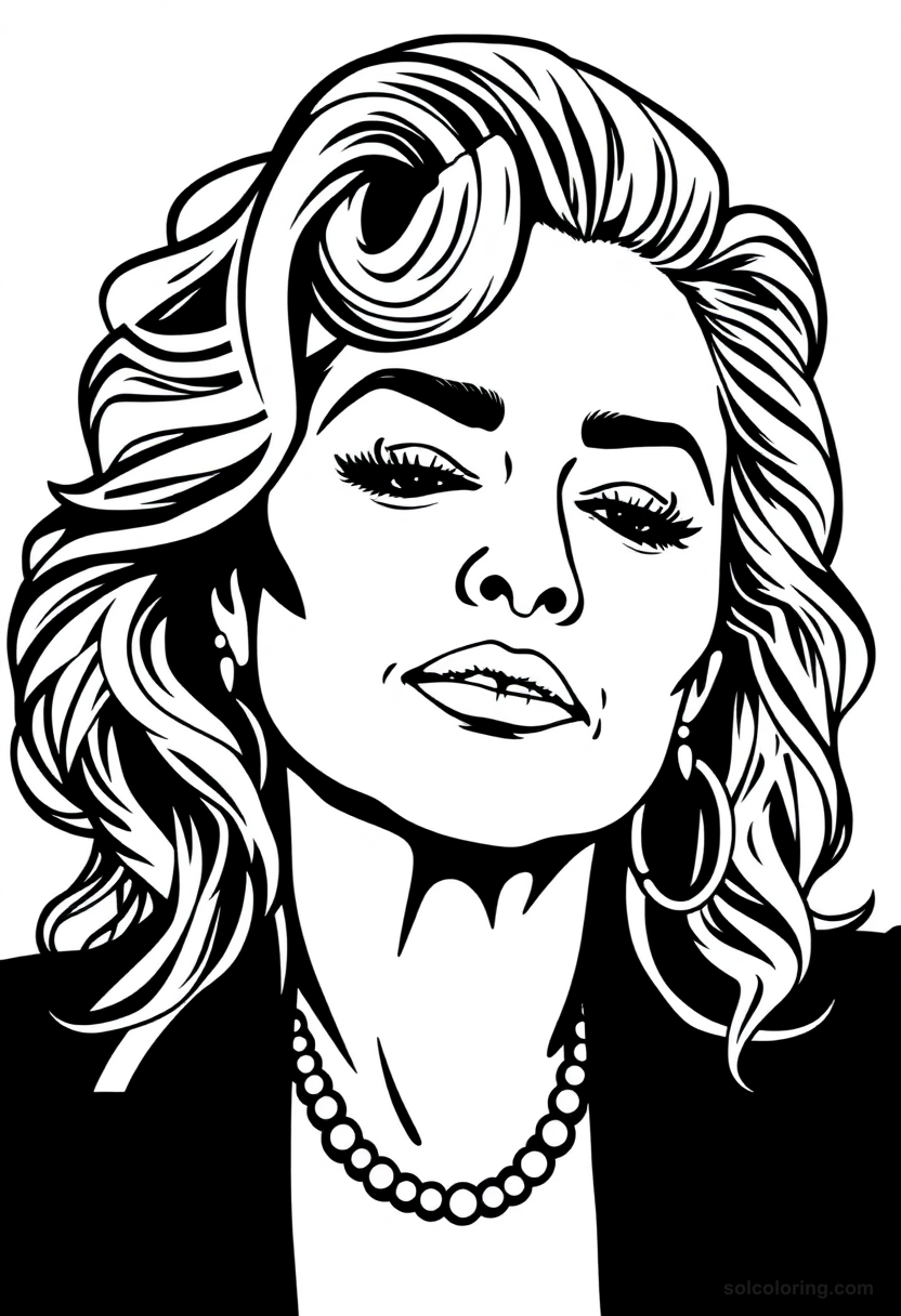 Illustrated Portrait Madonna