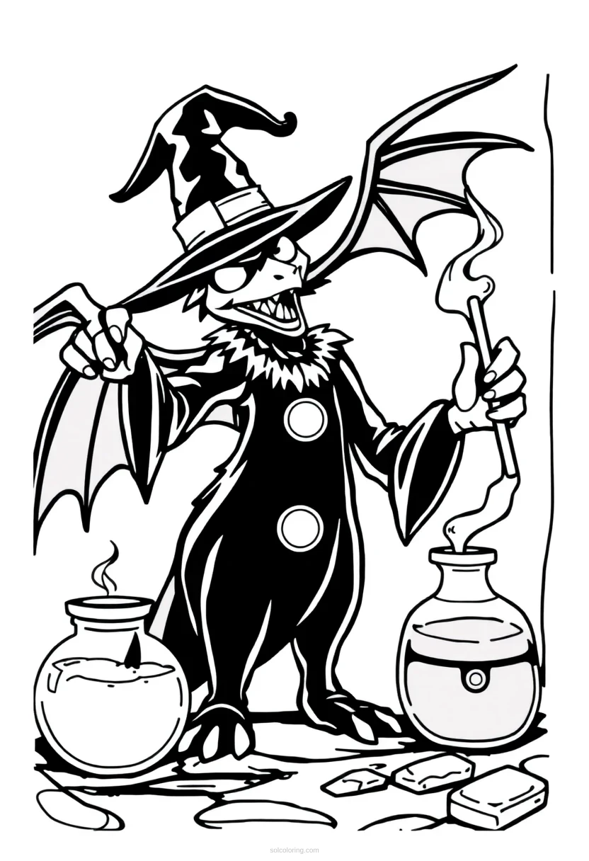 Magic Potions coloring page for kids