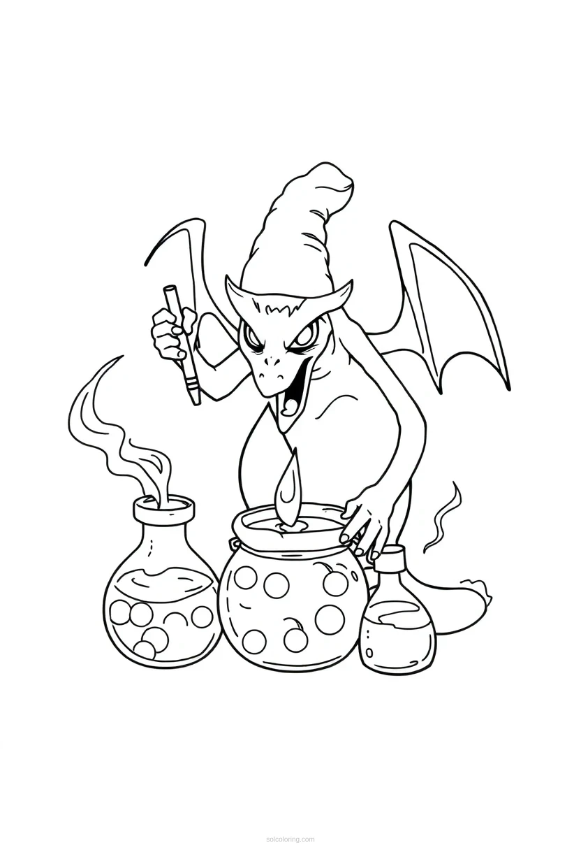 Magic Potions coloring page for kids