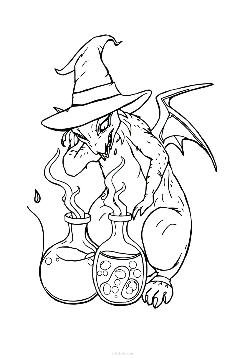 Magic Potions coloring page for kids