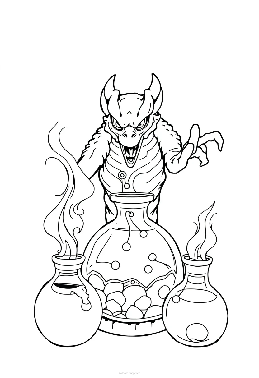 Magic Potions coloring page for kids