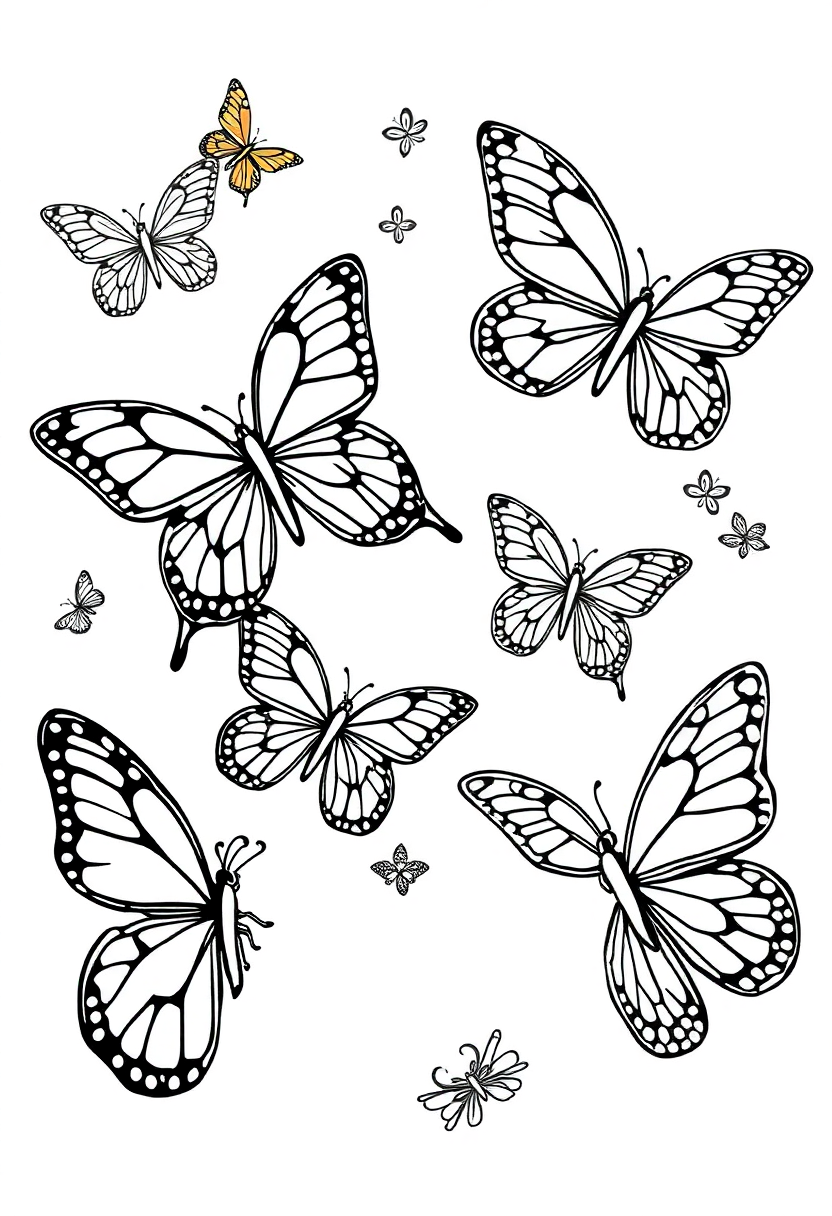 Magical Butterflies coloring pages