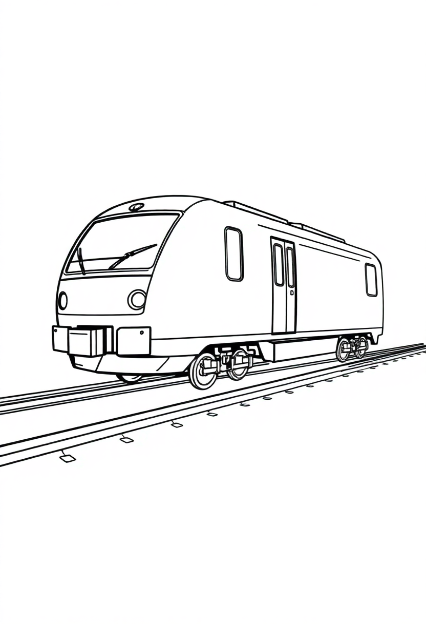 Magnetic Levitation Train coloring page, free printable