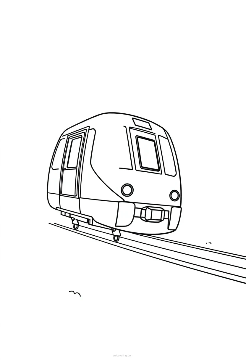 Magnetic Levitation Train coloring pages