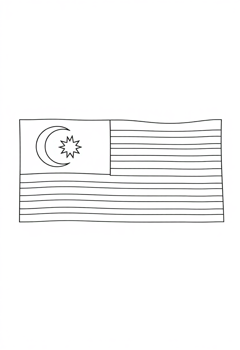 Malaysian Flag coloring pages