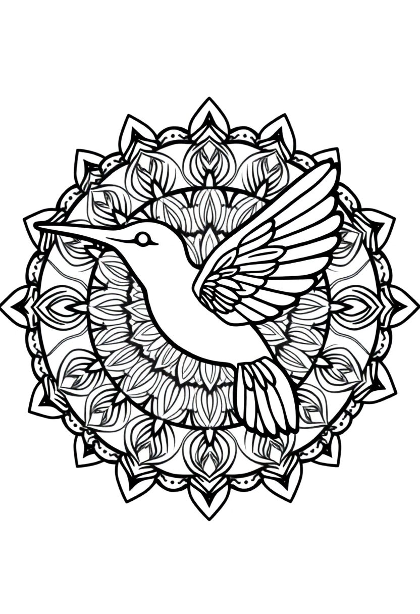 Hummingbird coloring pages