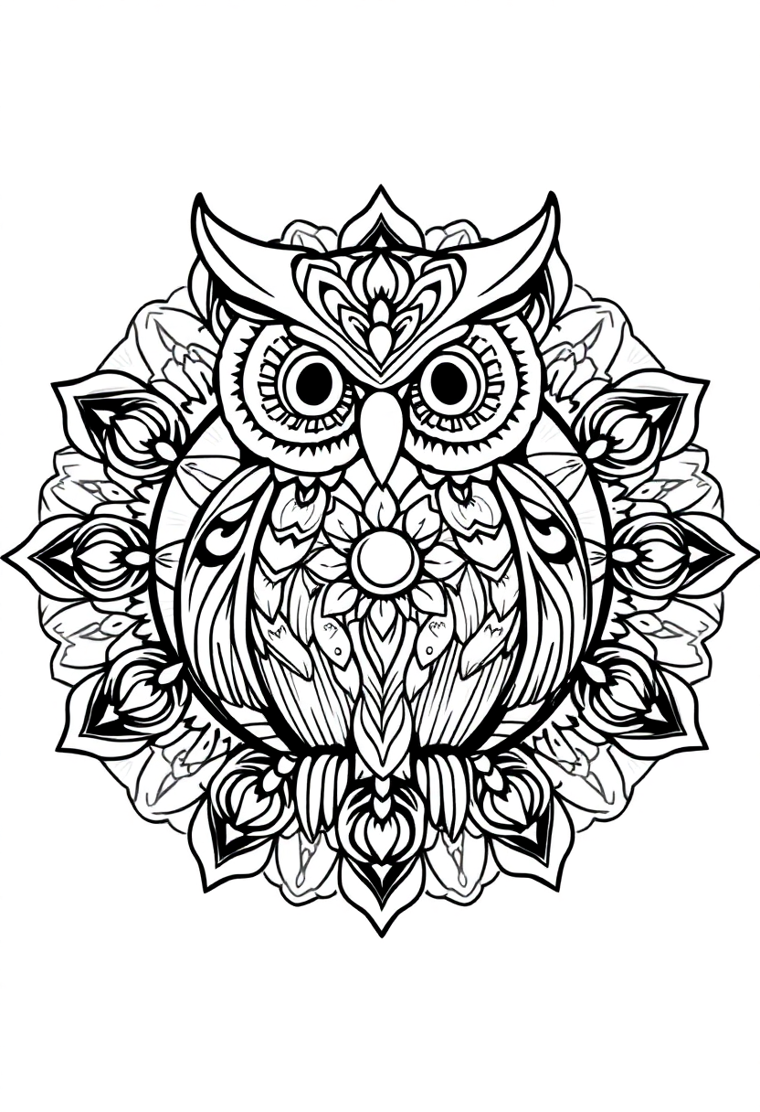 Owl coloring pages