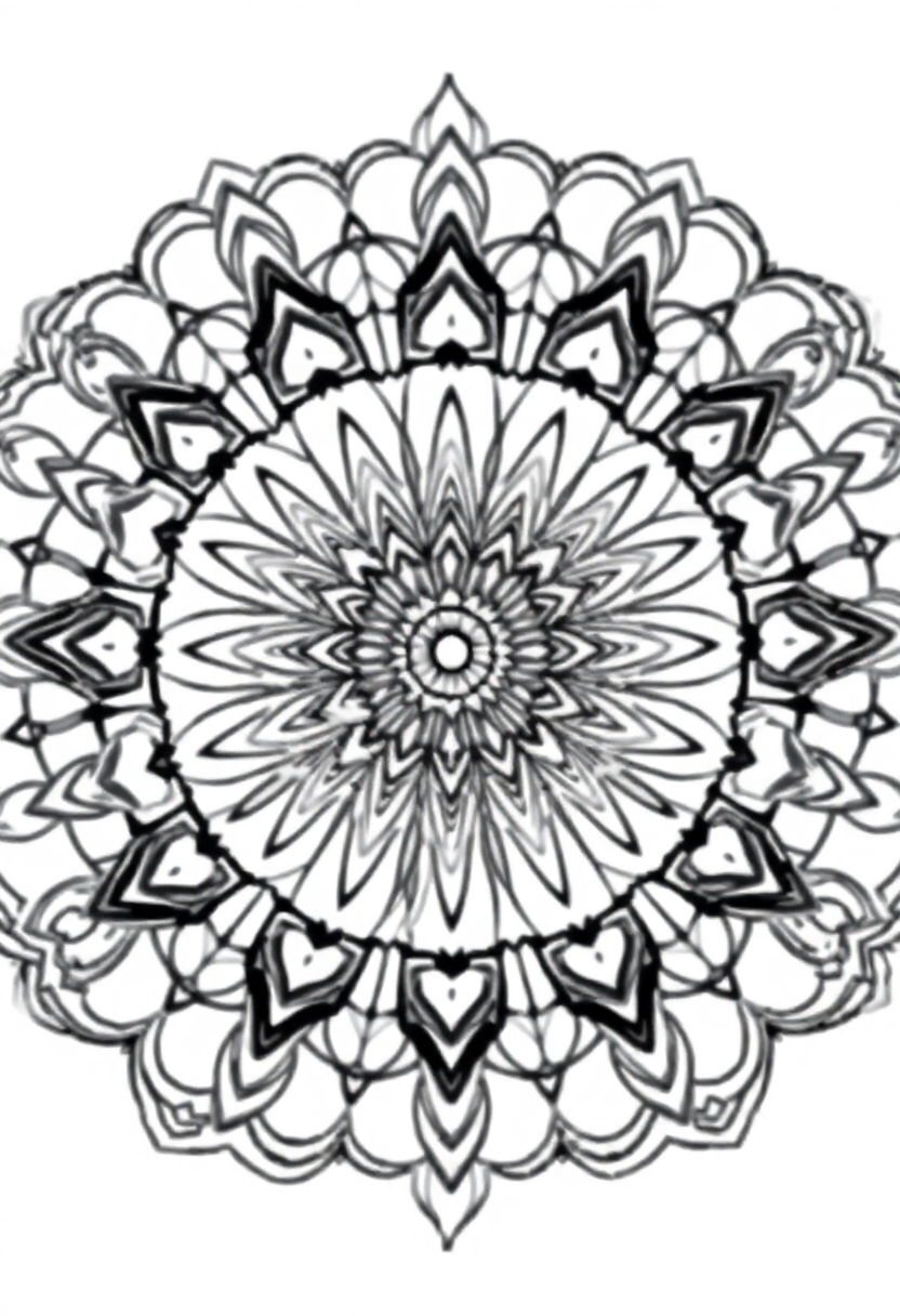Mandala Peacock coloring page for kids