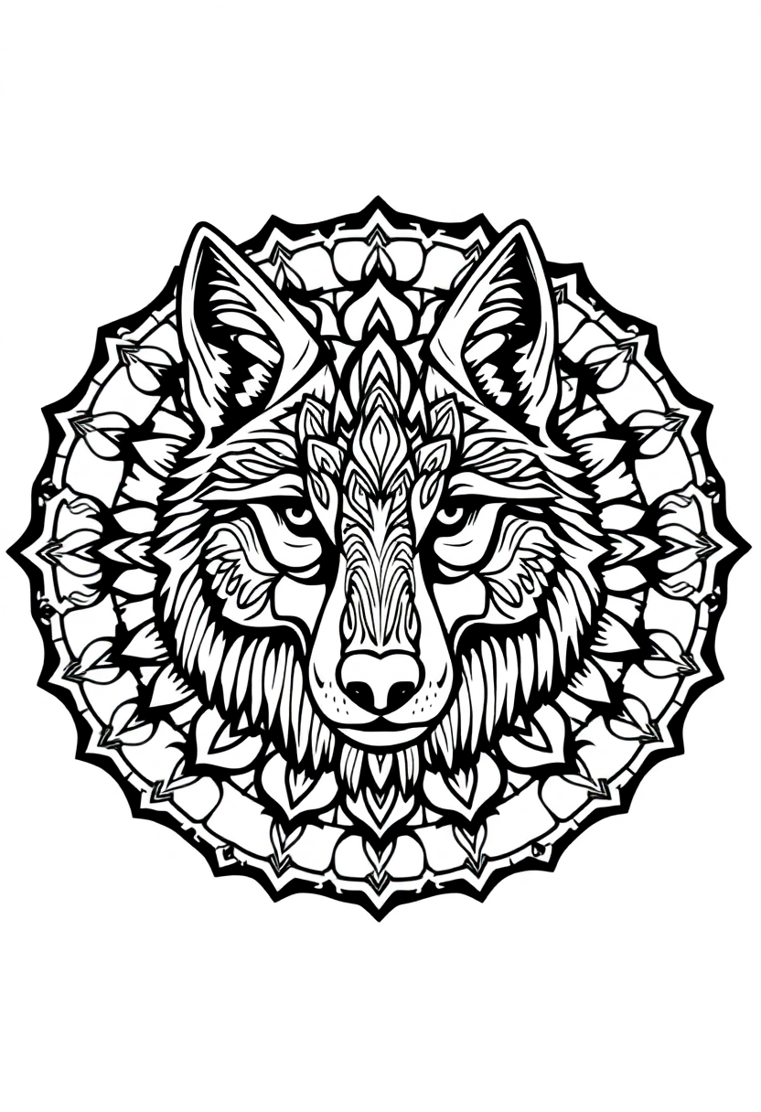 Wolf coloring pages