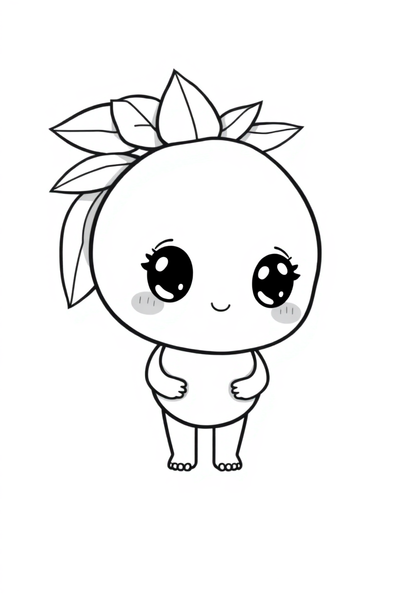 Mango Tropical coloring page, free printable