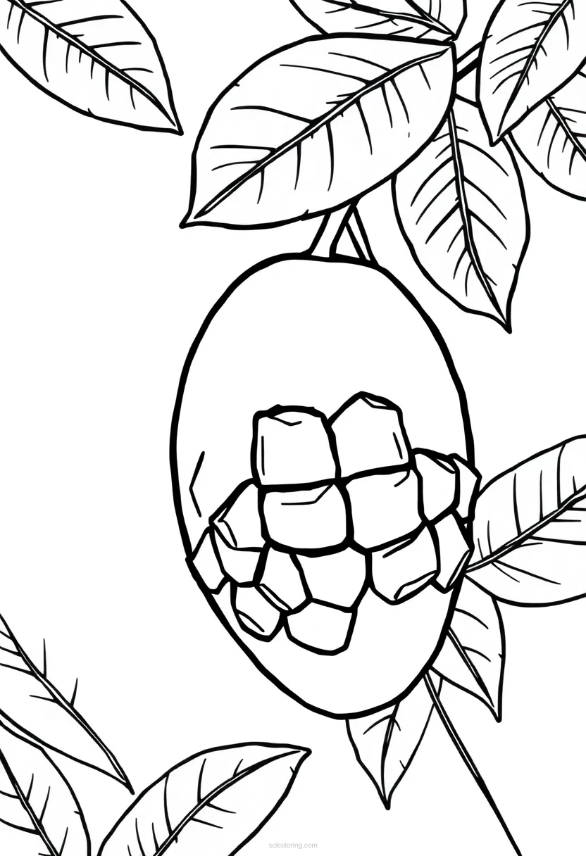Mango Tropical coloring page for kids
