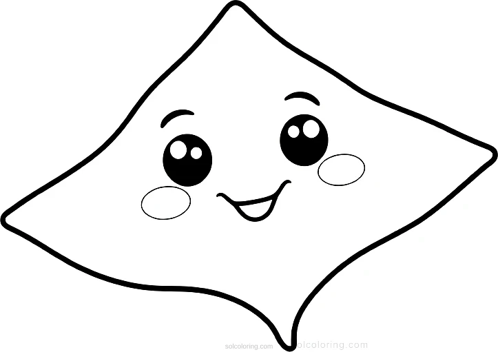 Manta Ray coloring page for kids