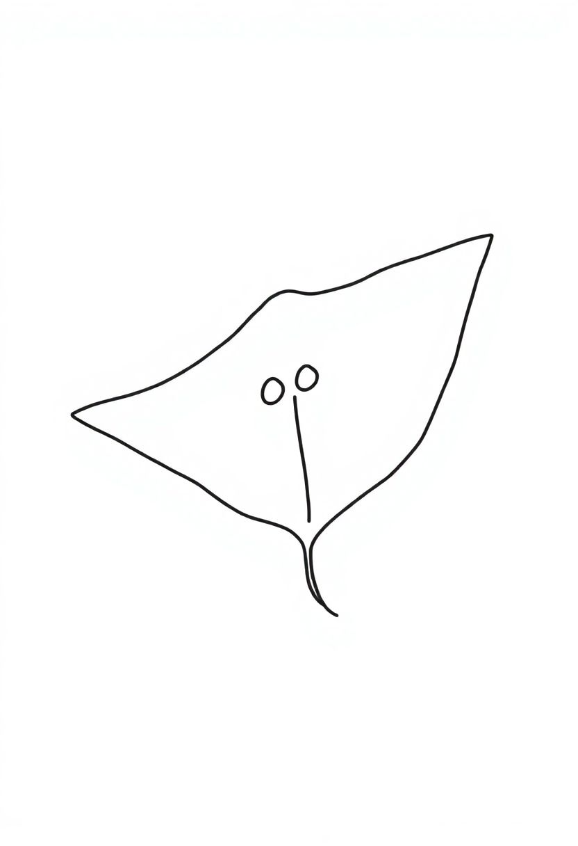 Manta Ray coloring page, free printable