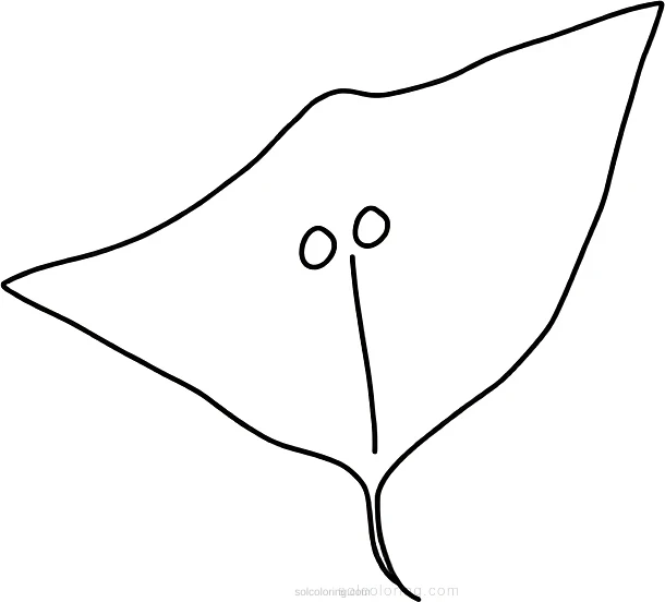 Manta Ray coloring page for kids